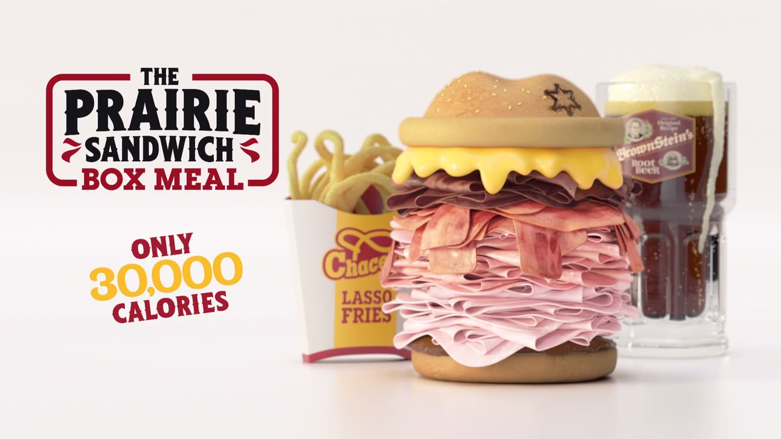 Menu The Prairie Sandwich Box Meal de Chacey's annoncé à 30 000 calories