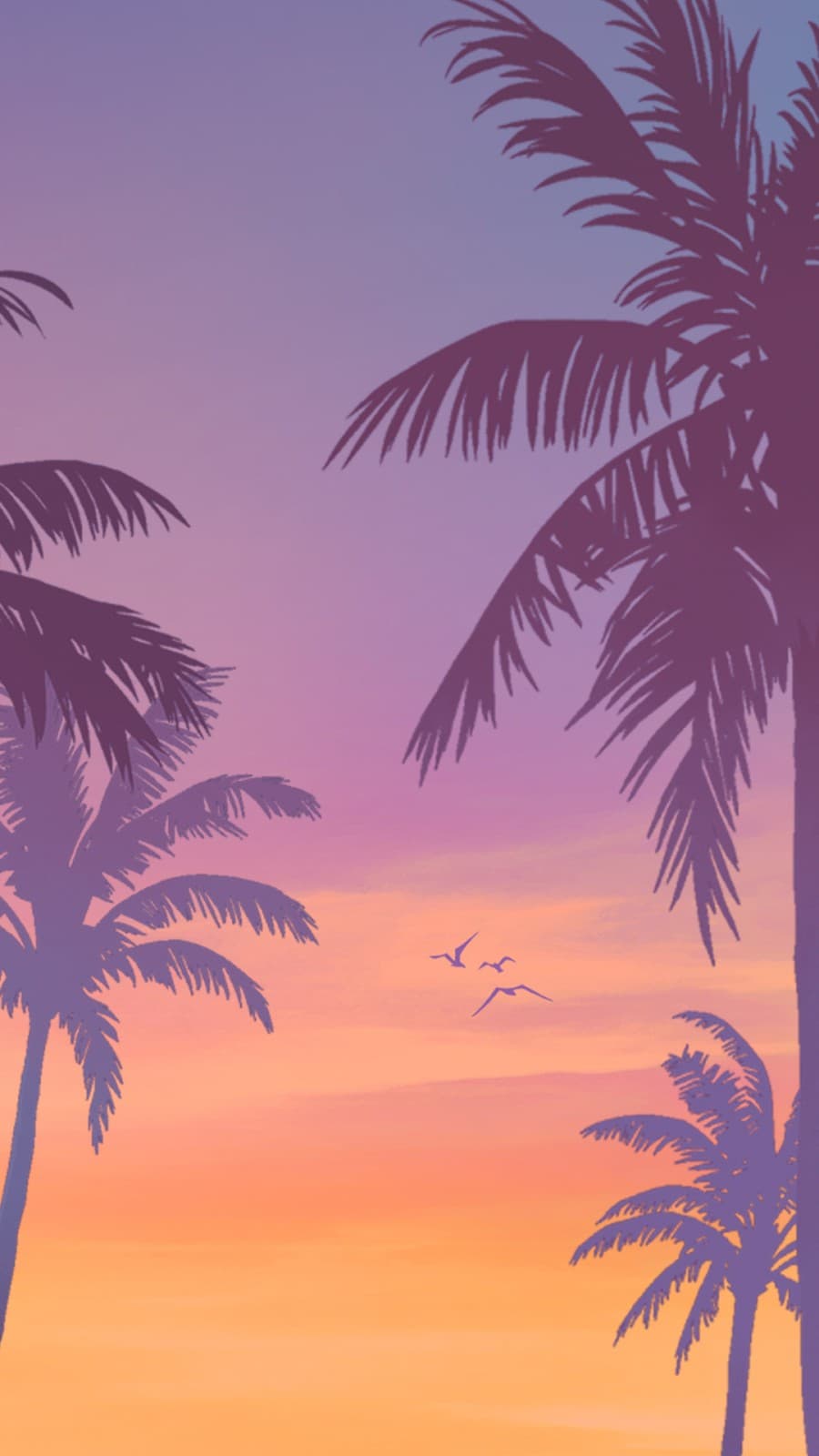 Palmiers et coucher de soleil de l’univers visuel de GTA VI